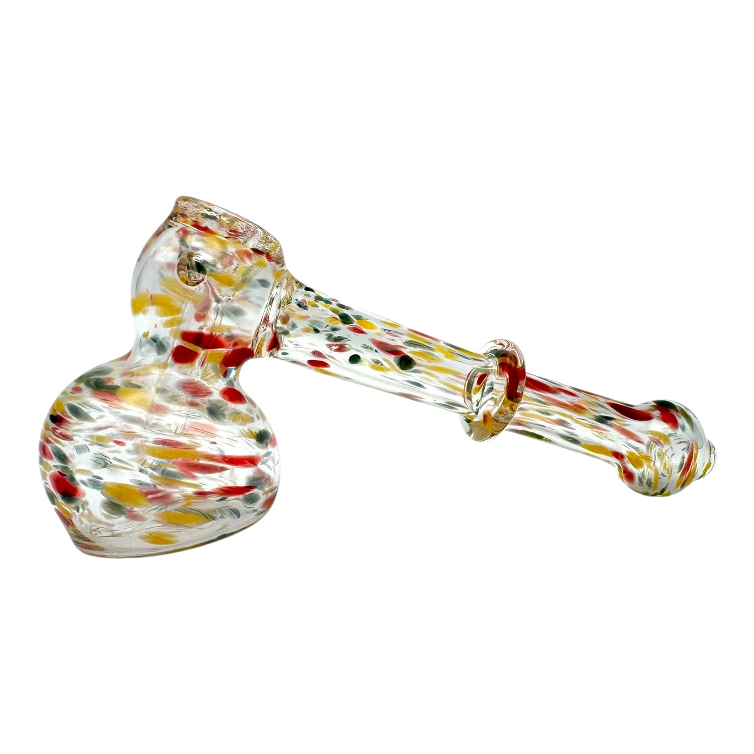 6" Thin Spotted Glass Bubbler Hammer