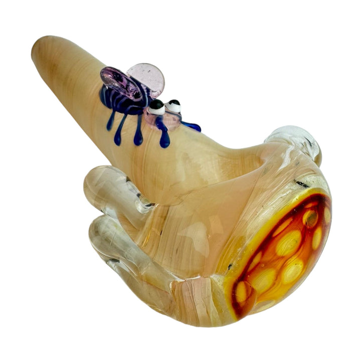 6"Bee Honey Drip Glass Hand Pipe
