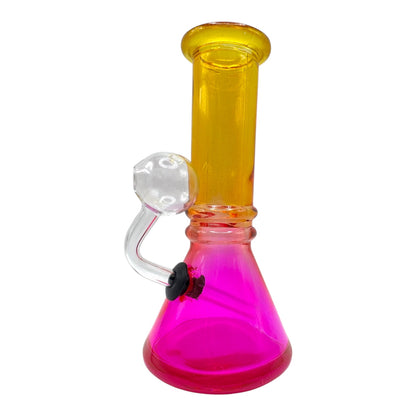 6" Colored Double Ring Beaker Oil Burner "DA-036BO" (Assorted Colors)