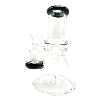 6" Double Ring Beaker Thick Glass Water Pipe "WP - 5158" (Assorted Colors)