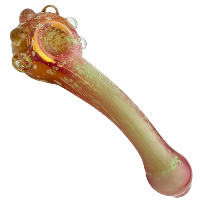 6" Frit Multi Bumps Glass Hand Pipe ( Assorted Colors)