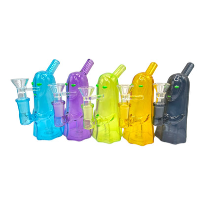 6" No Face Glass Water Pipe "DA-069BO"