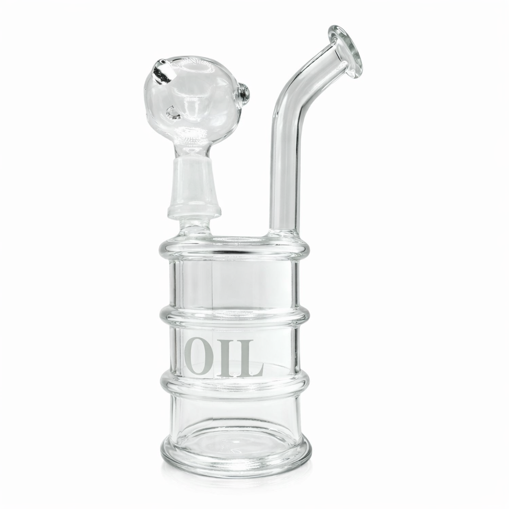 6" Oil Barrel Glass Water Pipe