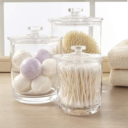 IJ Trading Crystal Clear Storage Jars 3 Pack