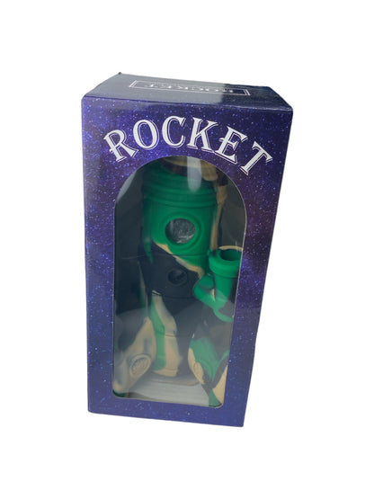 7.5" Rocket Silicone Water Pipe With Box