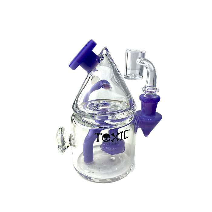 TX45 - 5.5" Toxic Glass Cone Recycler Diamond Rig