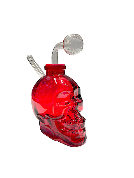 4"  Heavy Glass Skull OB Water Pipe