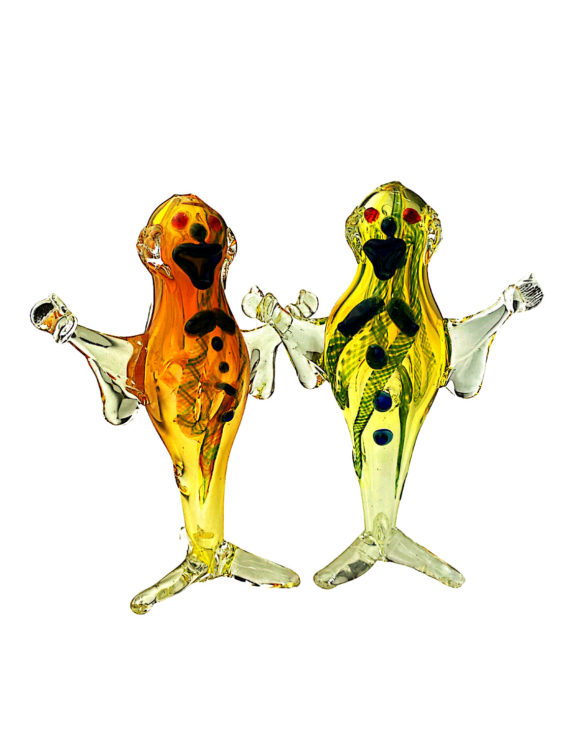 6" Clowned Fumed Glass Hand Pipe