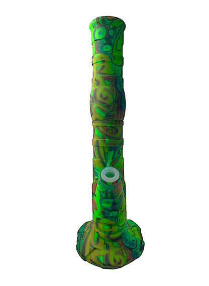 14" 2-Piece Decline Printed Silicone Water Pipe