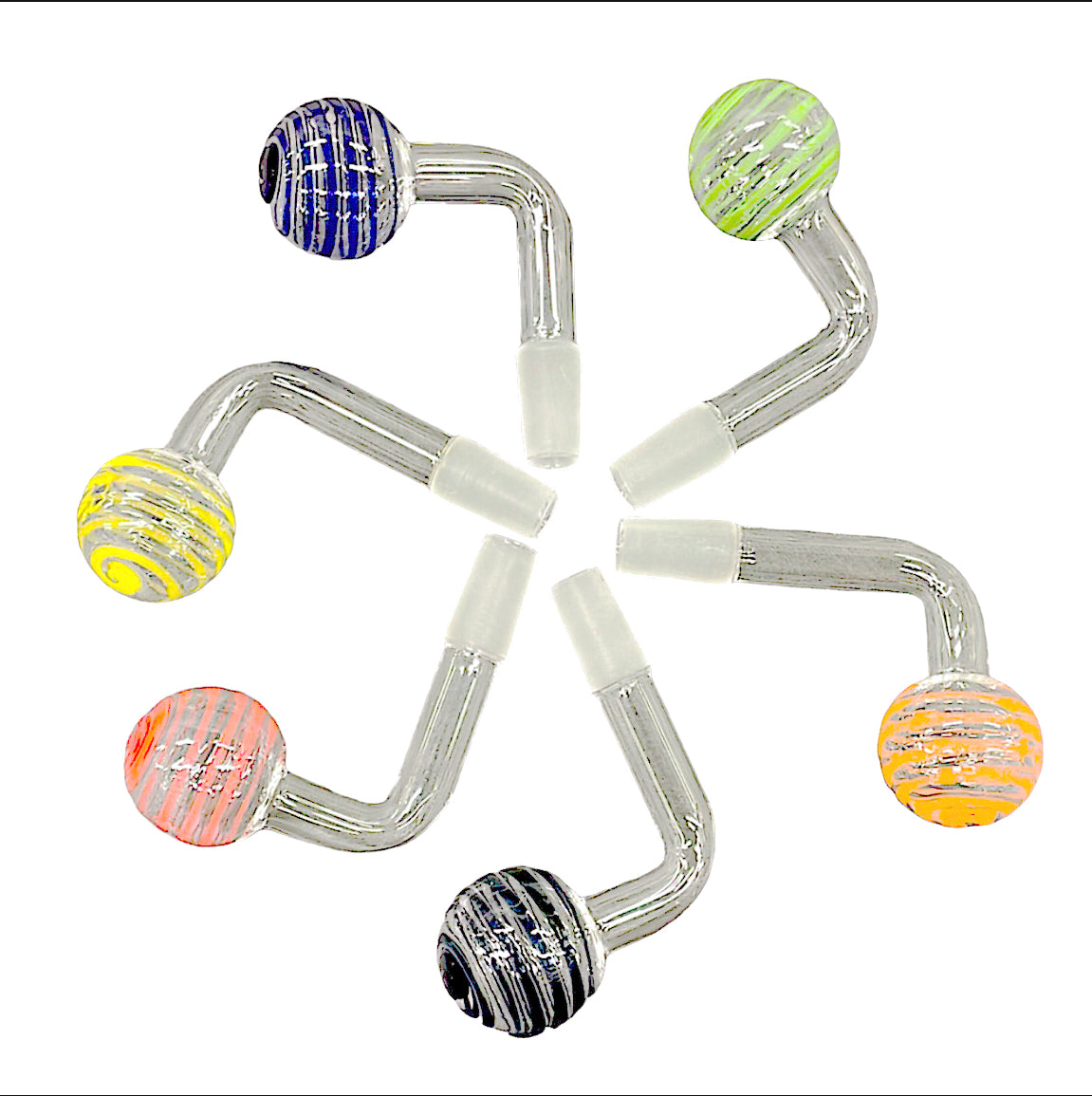 Short GG 14mm Attachment Oil Burner - Spiral Head Color 25/PK