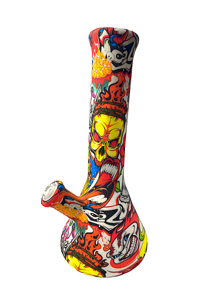 12" Graffiti Beaker Silicone Water Pipe