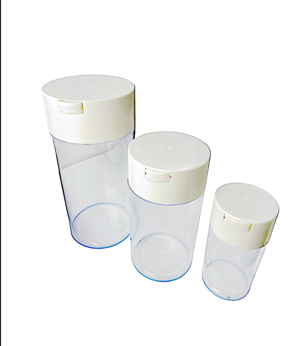 Acrylic Airtight XL 3 in 1 Jar - Assorted colors Lid Clear Bottom