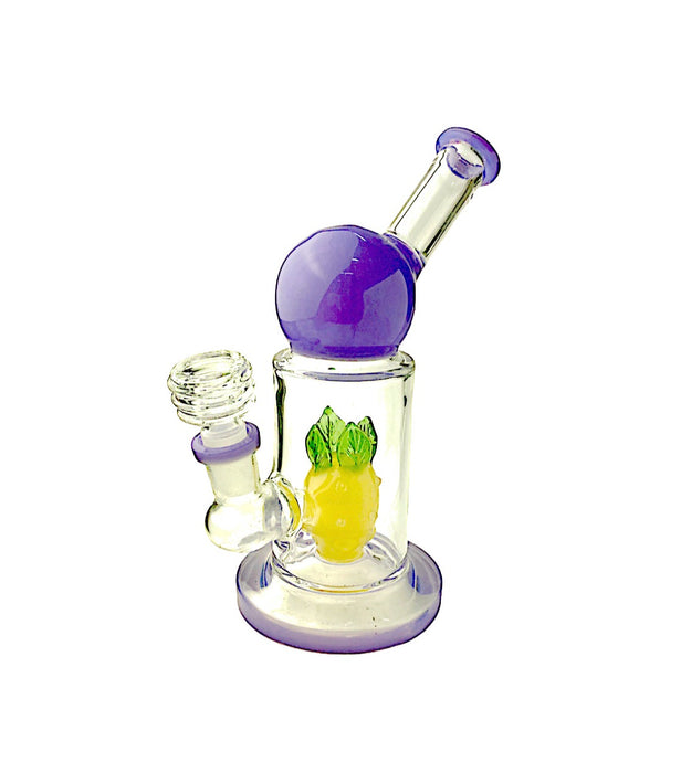 6.5" Bubble Top with Pineapple Glass Water Pipe