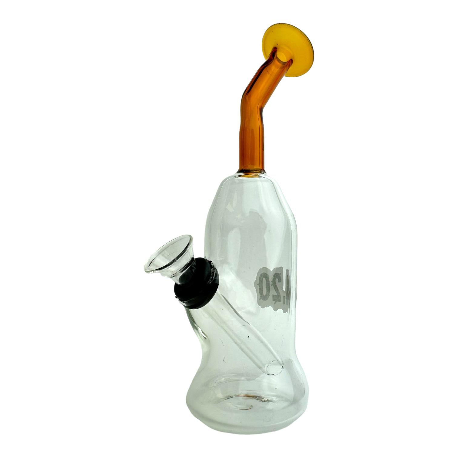 7" Colored Top Clear Water Pipe - Assorted Stickers