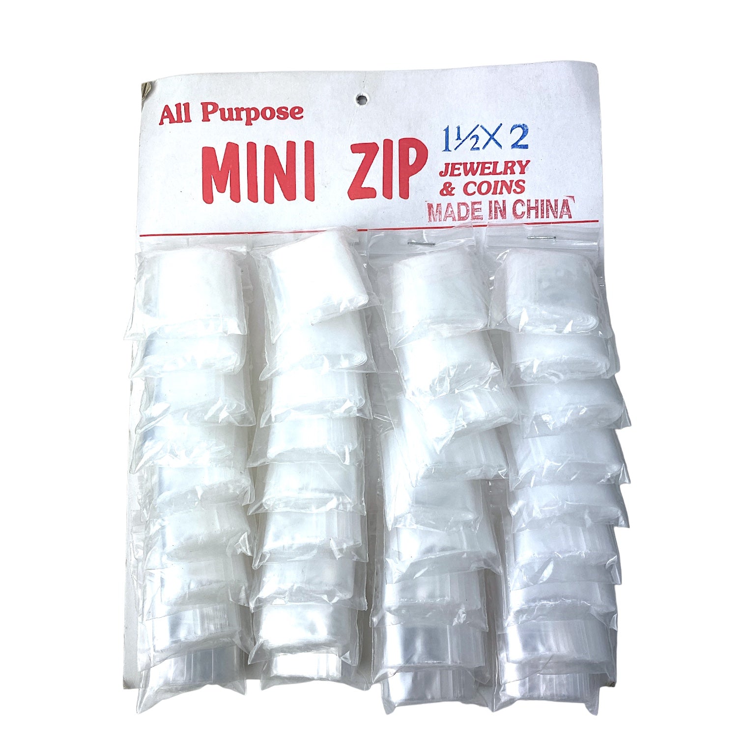 All Purpose Mini Zip Clear Plastic Baggies Display