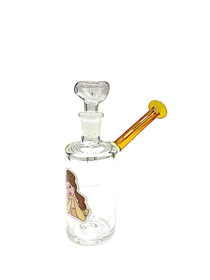 G/G 14mm Thick Cylinder Color Top Clear  Water Pipe - Assorted Stickers