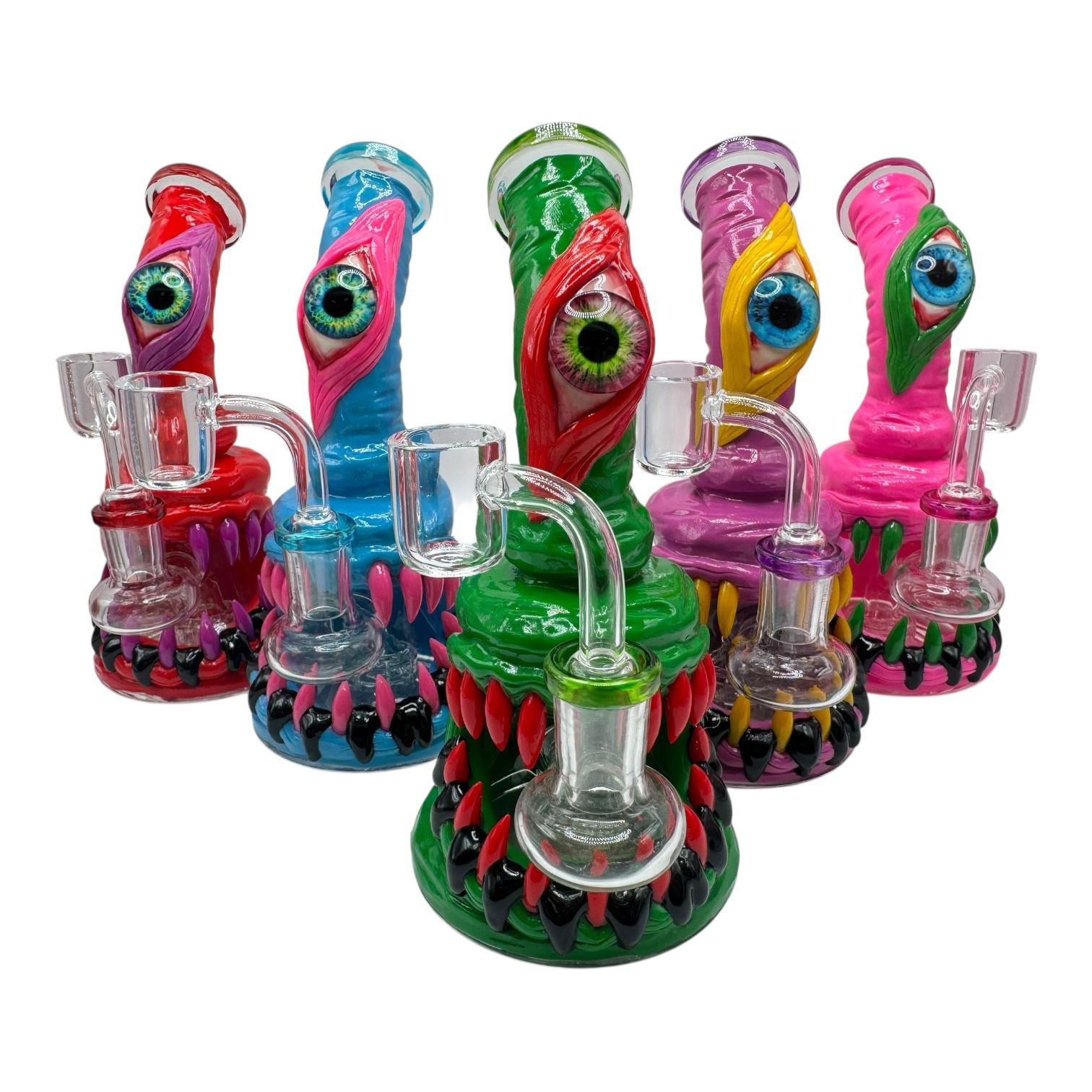  7" 3D Monster Glass Beaker Water Pipe