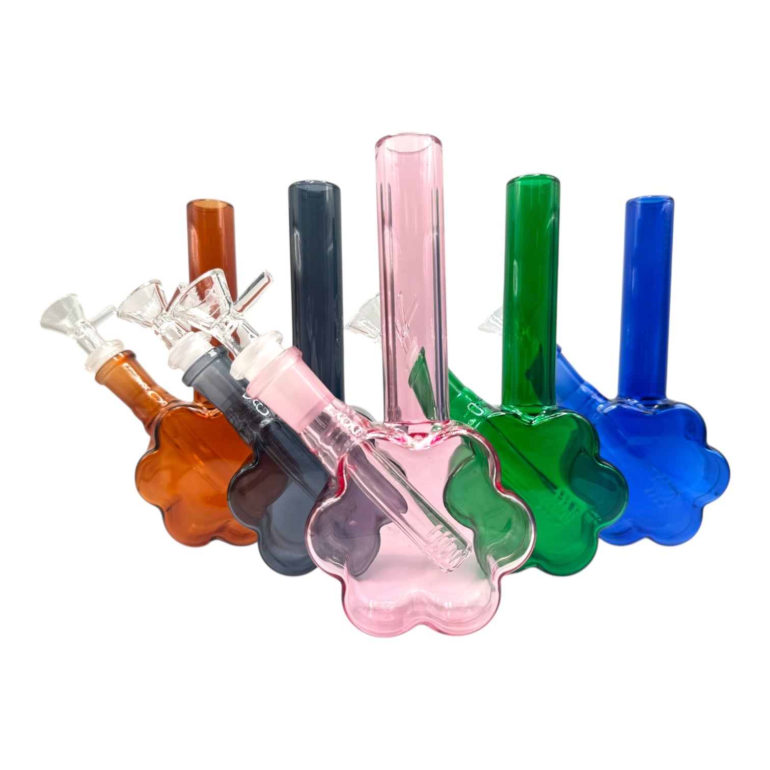 7" Cloud Glass Water Pipe "DA-141BO" (Assorted Colors)