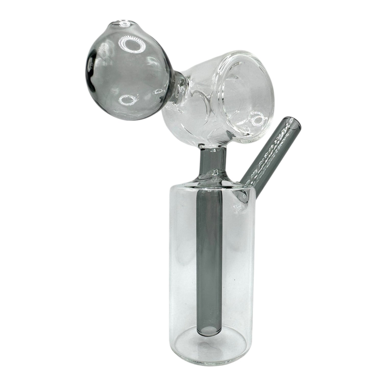 7" Cylinder Stacked Glass Water Pipe Oil Burner "DA-056OWP" (Assorted Colors)