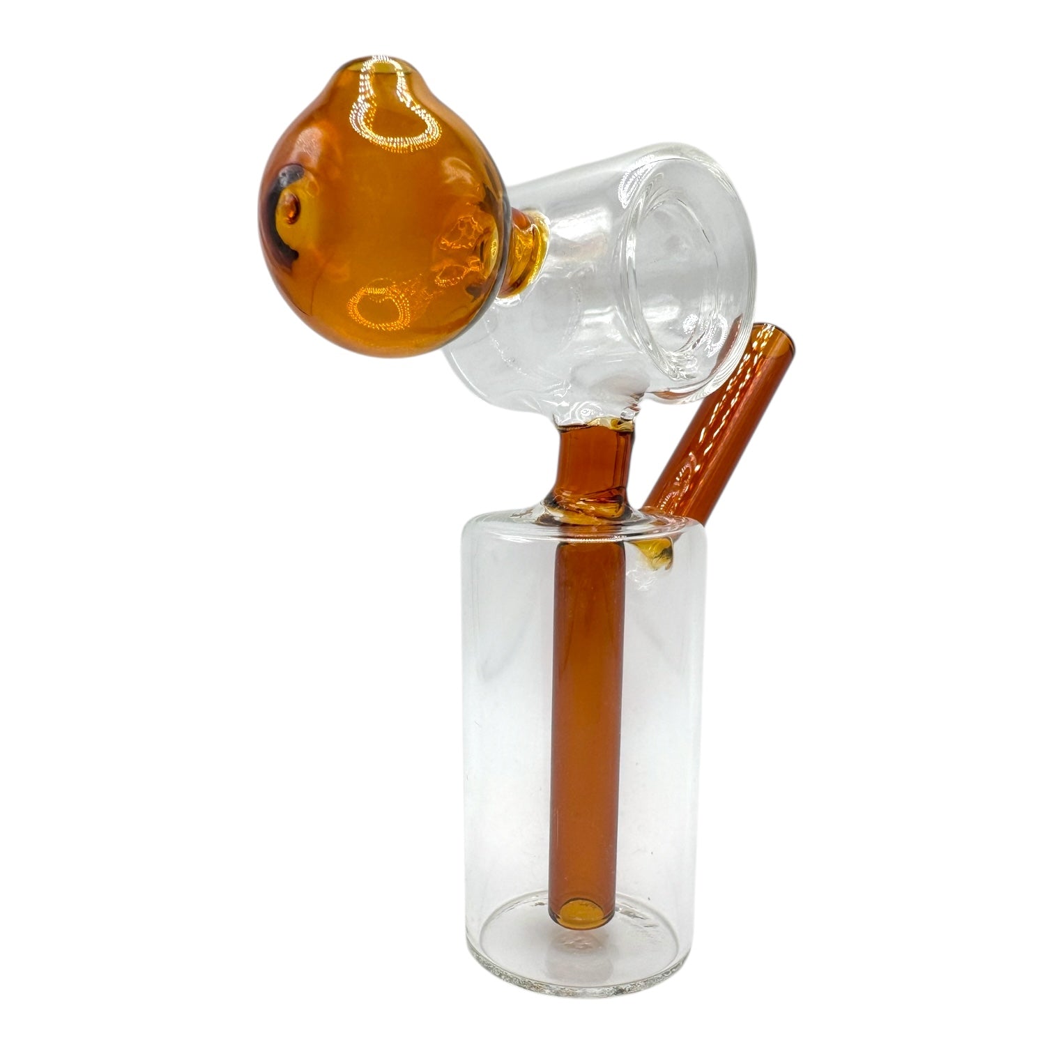 7" Cylinder Stacked Glass Water Pipe Oil Burner "DA-056OWP" (Assorted Colors)