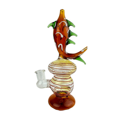 7" Fish Head Glass Water Pipe (Assorted Colors)