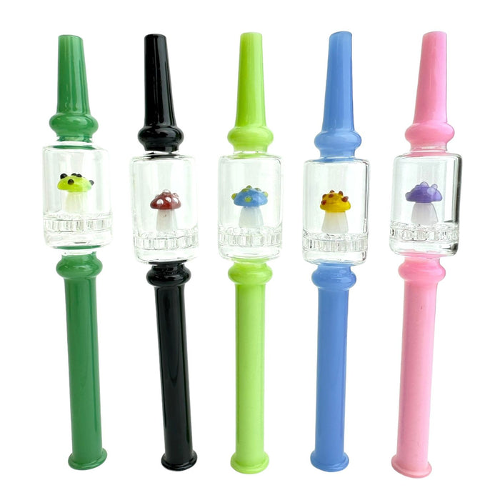 7" Mushroom Honey Comb Glass Nectar Collector (HS522) - (Assorted Colors)