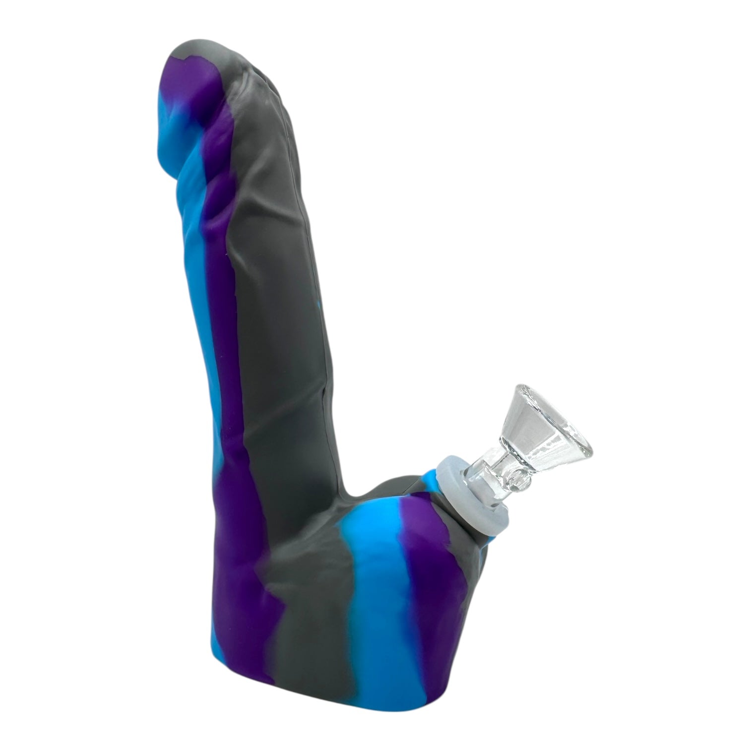7" Penis Silicone Water Pipe w/ Glass Bowl