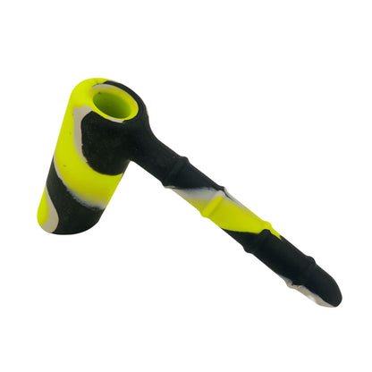 7" Silicone Hammer Bubbler w/ 18mm Glass Bowl