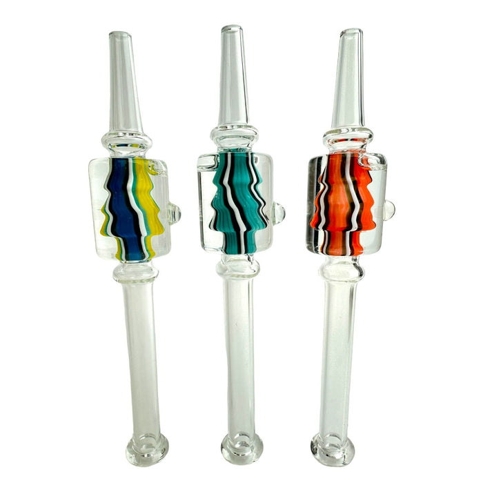 7" WigWag Freezable Glass Nectar Collector (HS524) (Assorted Colors)