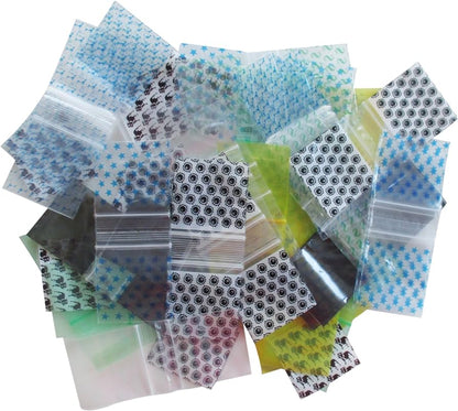 Apple 125x125 Assorted Pattern Design Plastic Ziplock Baggies (1,000 Bags)
