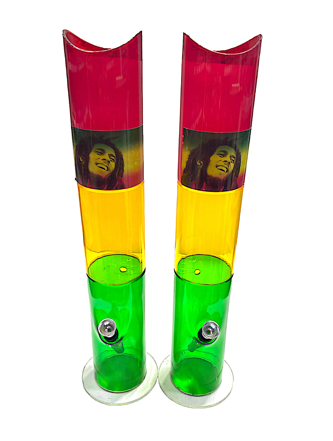Bob Marley Rasta 2" 2/2x16" Water Pipe