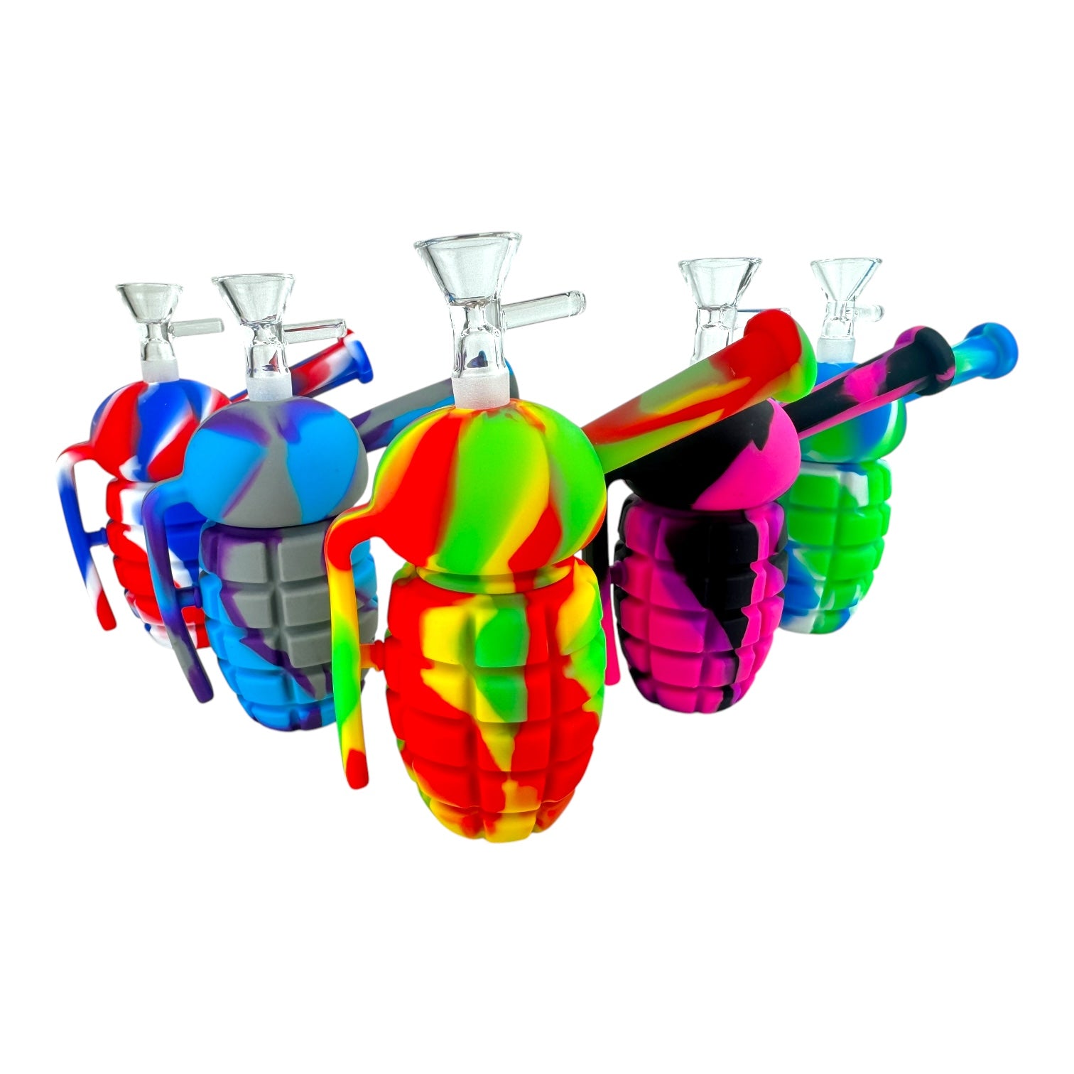 5" Silicone Grenade Water Pipe "SWP-123" (Assorted Colors)
