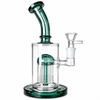 8" Glass on Glass 5mm Water Pipe with Tree Perc I Asst Colors