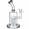 8" Glass on Glass 5mm Water Pipe with Tree Perc I Asst Colors