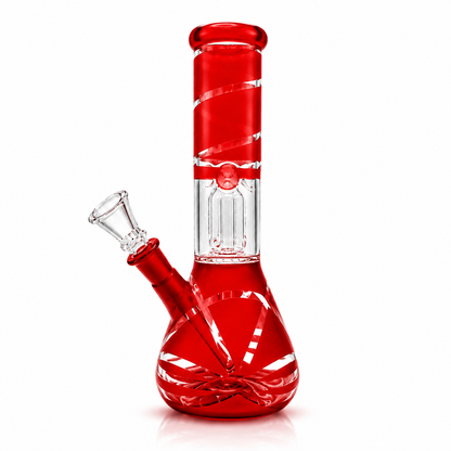 8" Single Dome Colored Beaker Glass Water Pipe (Assorted)