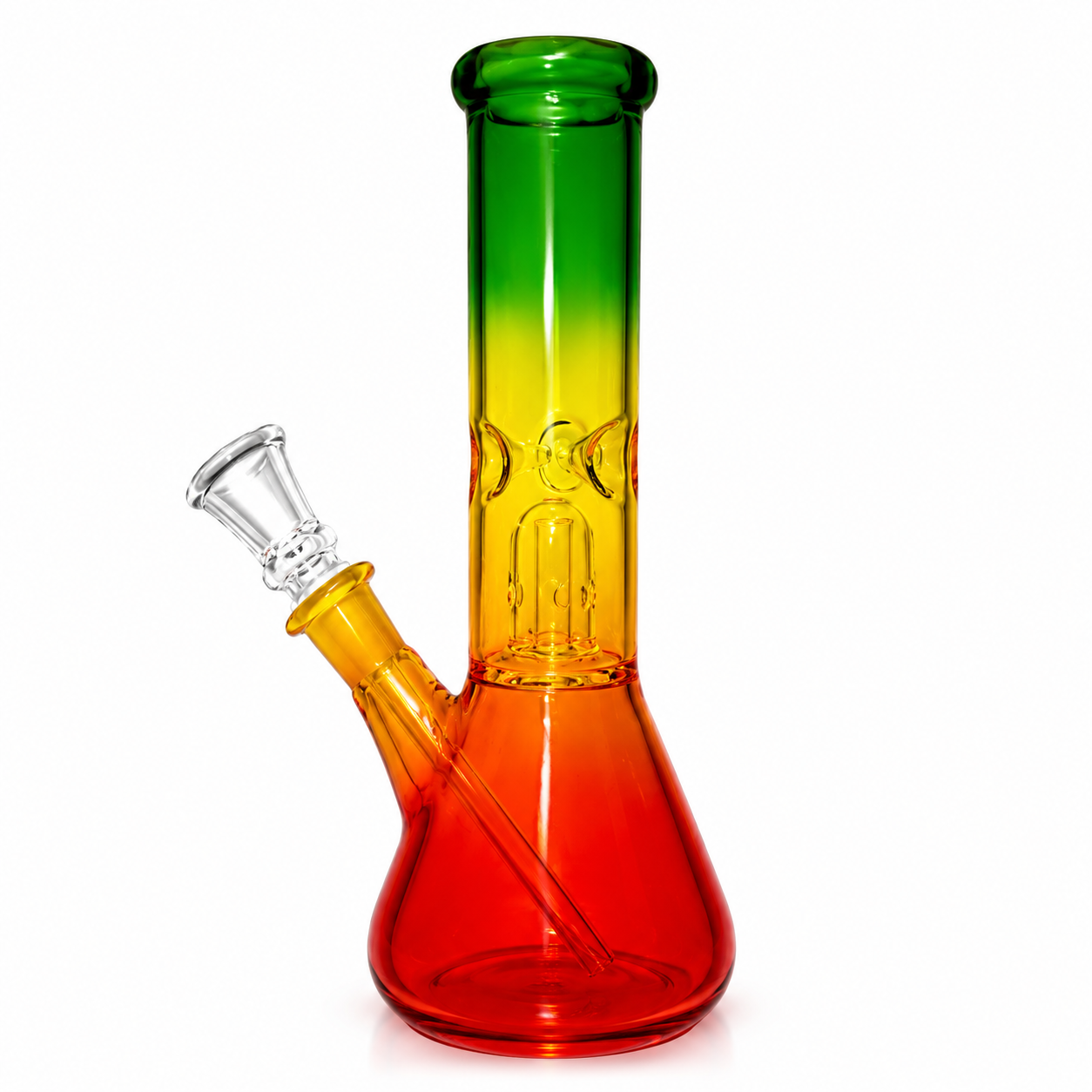 8" Single Dome Colored Beaker Glass Water Pipe (Assorted)