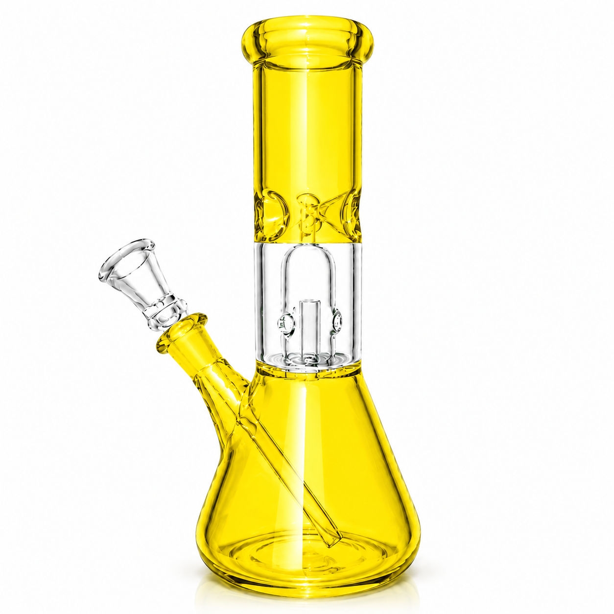 8" Single Dome Colored Beaker Glass Water Pipe (Assorted)