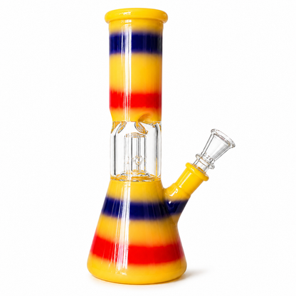8" Single Dome Colored Beaker Glass Water Pipe (Assorted)