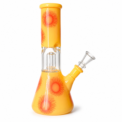 8" Single Dome Colored Beaker Glass Water Pipe (Assorted)
