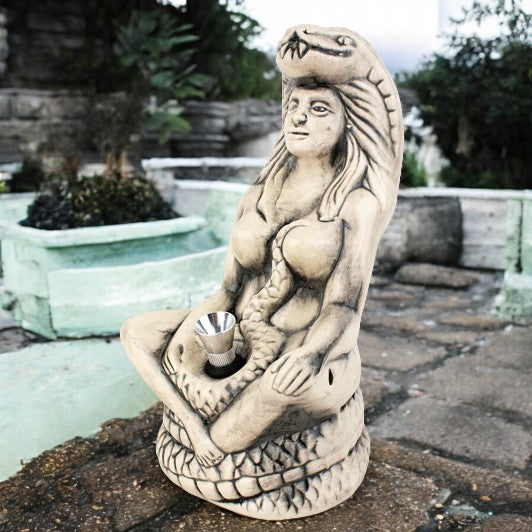 8" Snake Woman Ceramic Water Pipe