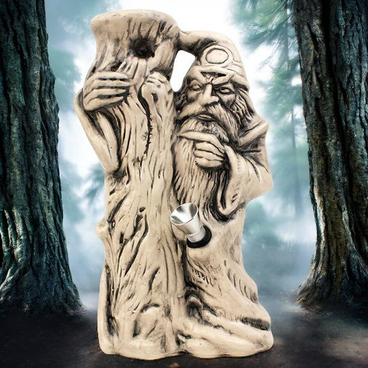 8" Wizard and Tree C26 Ceramic Water Pipe