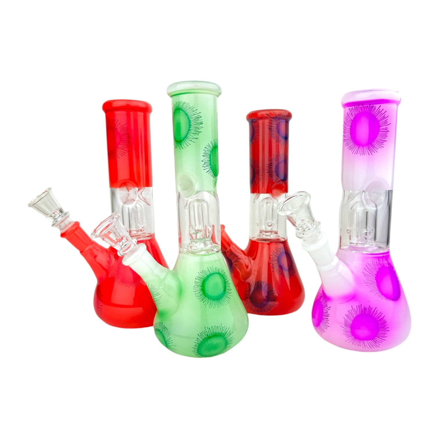 8" Clear Single Dome Beaker Glass Water Pipe