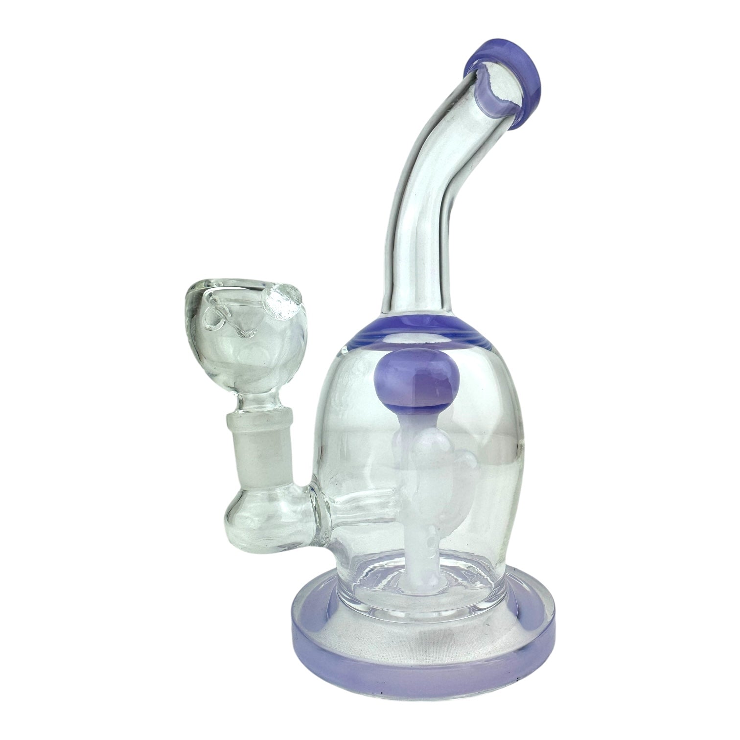 8” Mushroom Perc Bent Neck Water Pipe