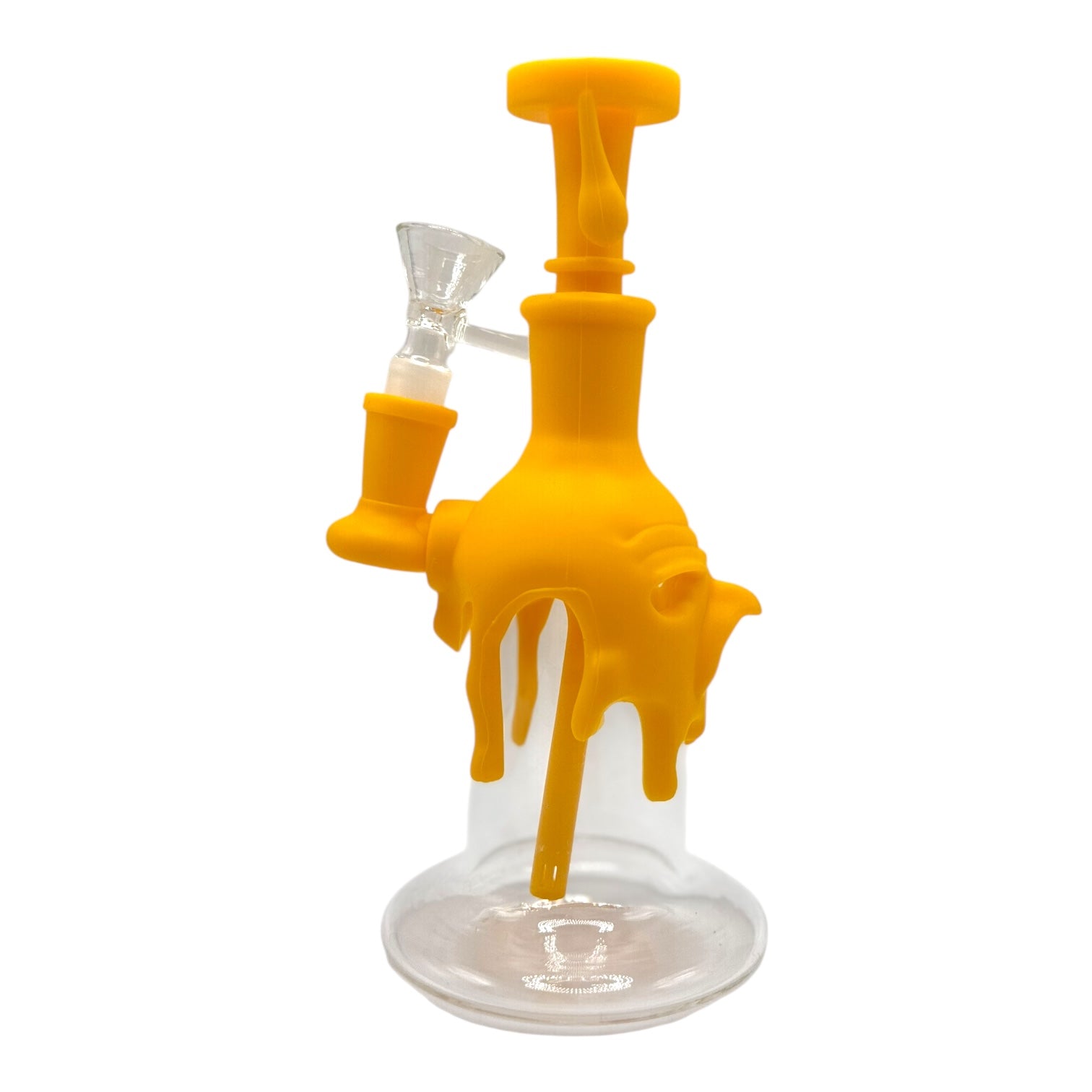 8" Skull Dripping Silicone Glass Water Pipe "SWP-88" (Assorted Colors)