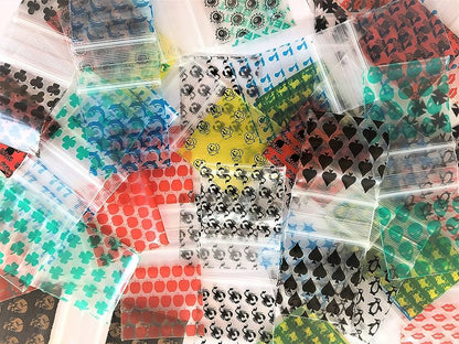 Apple 125x125 Assorted Pattern Design Plastic Ziplock Baggies (1,000 Bags)