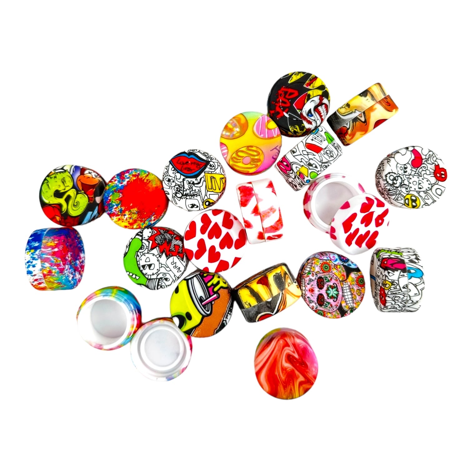 SILICONE 10ml Container Jar - 50pcs Assorted Colors