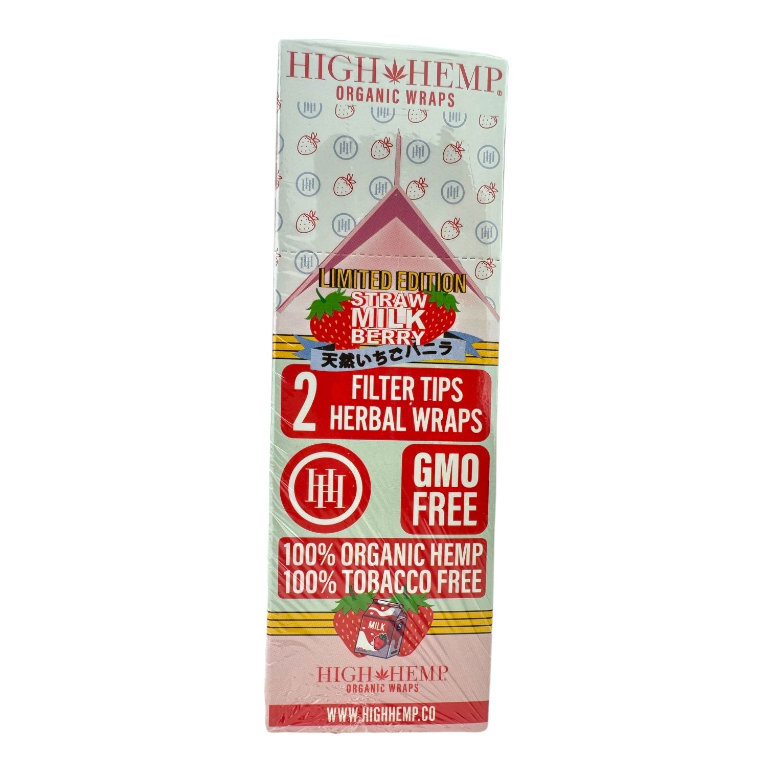 High Hemp Organic Wraps w/ Filter Tips (2 per pack / 25 packs Display)