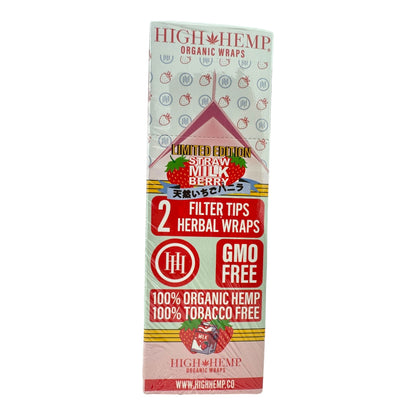 High Hemp Organic Wraps w/ Filter Tips (2 per pack / 25 packs Display)