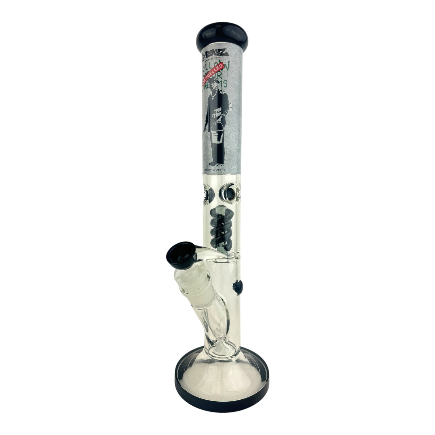 G-Rollz 18" Twist Perc Straight Tube Glass Water Pipe