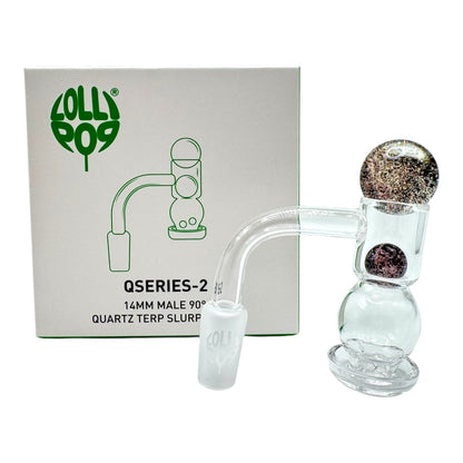 Lollipop QSeries-2 | 14mm Male 90° | Fully Welded Quartz Banger Set - QZ 102